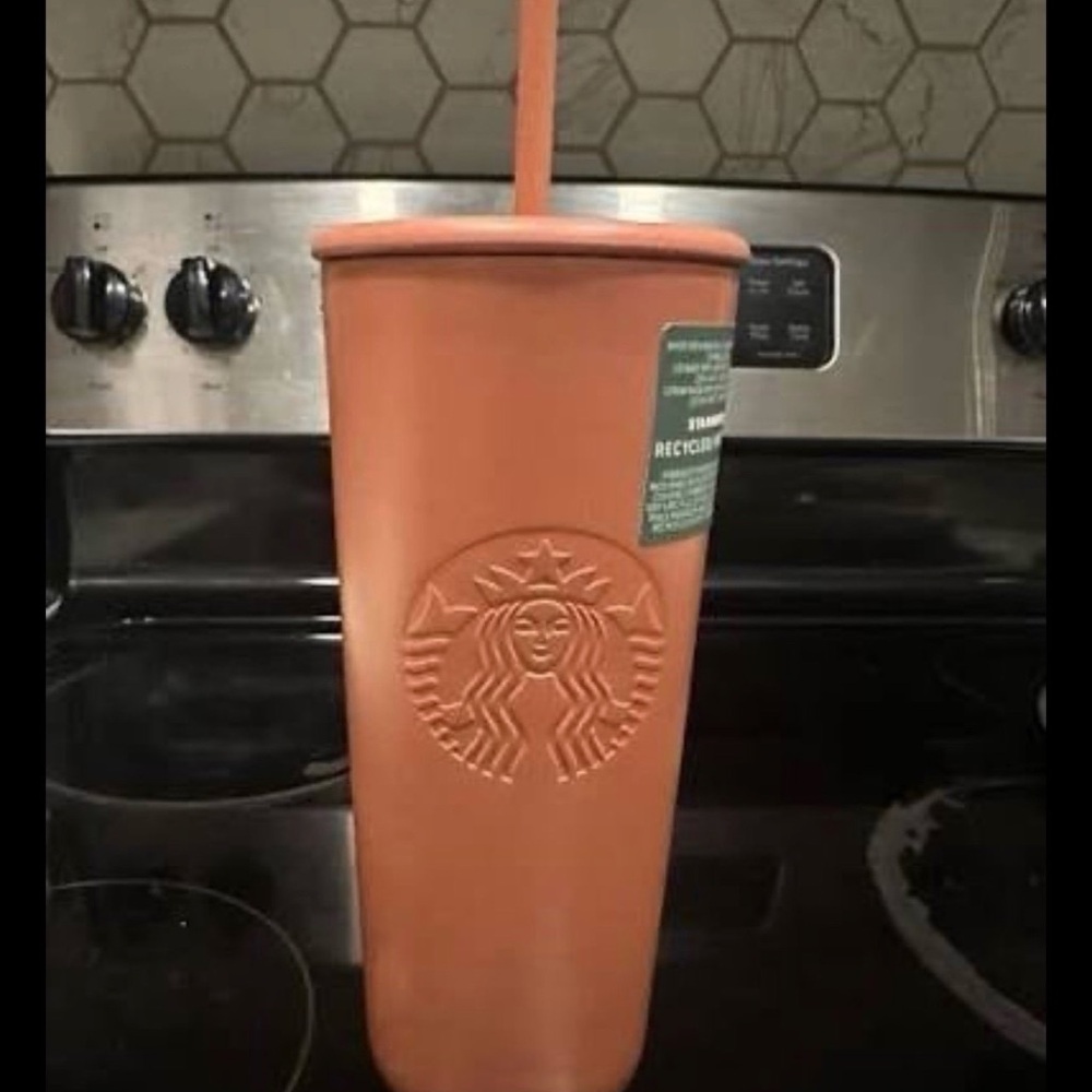 Starbucks Orange thermo Tumbler with Straw